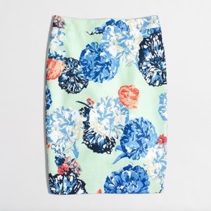 J. Crew Floral Pencil Skirt